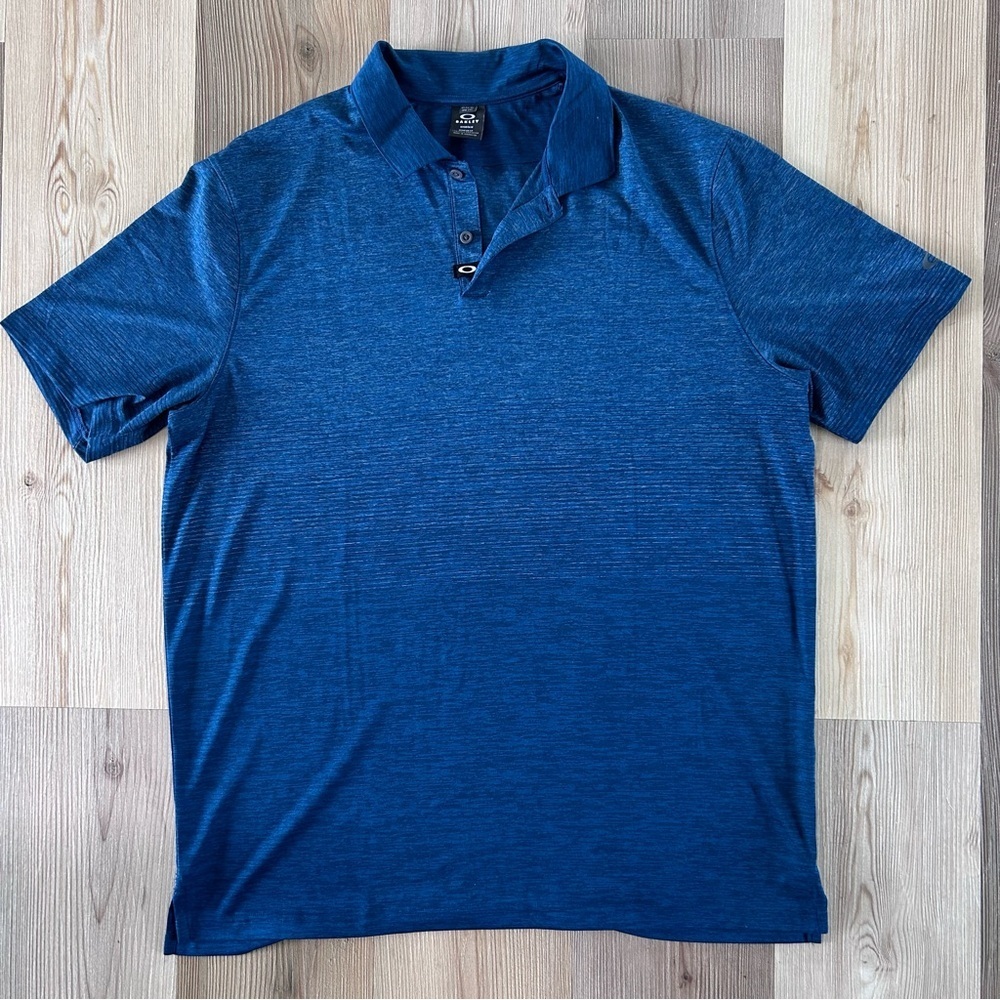 Oakley Men's Blue Hydrolix Golf Polo